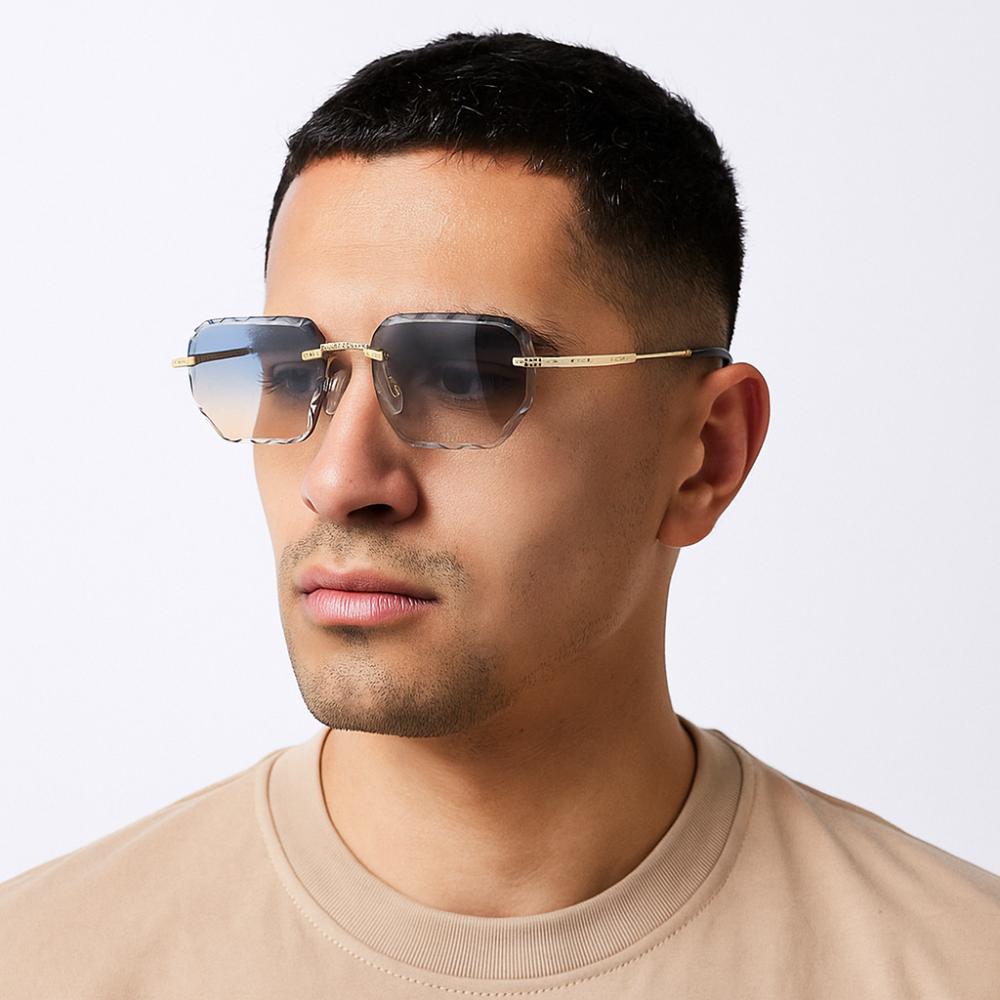 UV 400 Rimless Sunglasses Frameless Driving Eyewear Fashion Men Sunglasses  Female