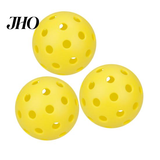 Pickleball Set 3 Stück 40 Löcher Hoher Rückprall Sichtbarkeit PE Indoor Outdoor Glatter Flug Turnier Training Übungsball Zubehör