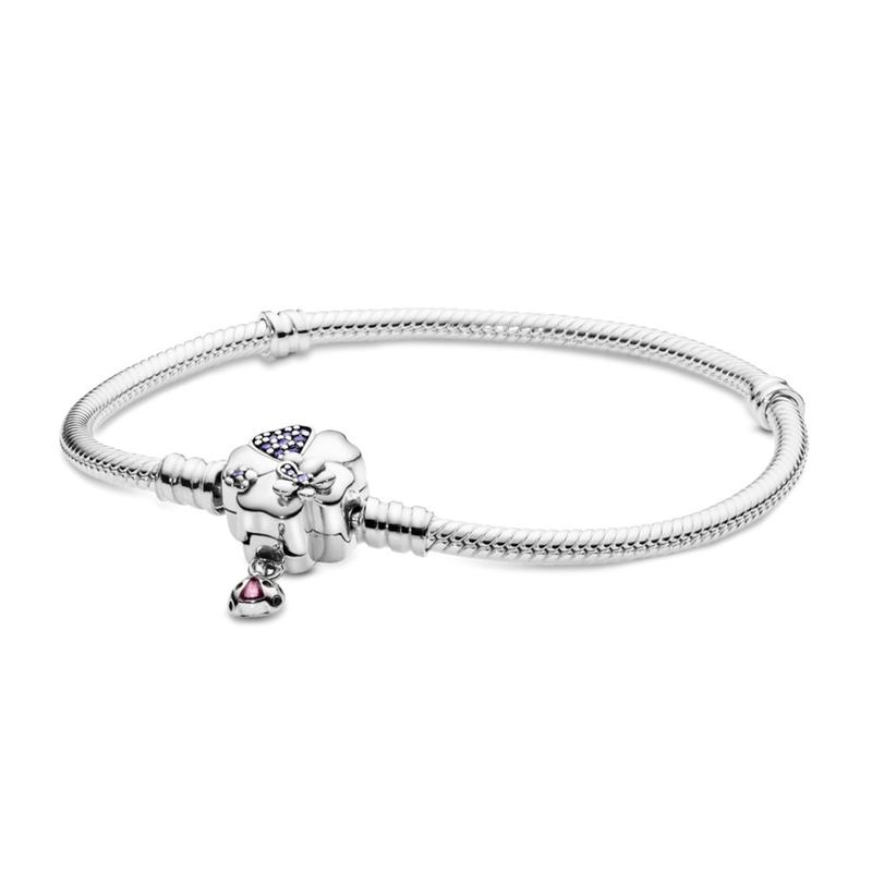 Pandora Flower Ladybug 925 Silver Bracelet Women s 597124NLC серебряный