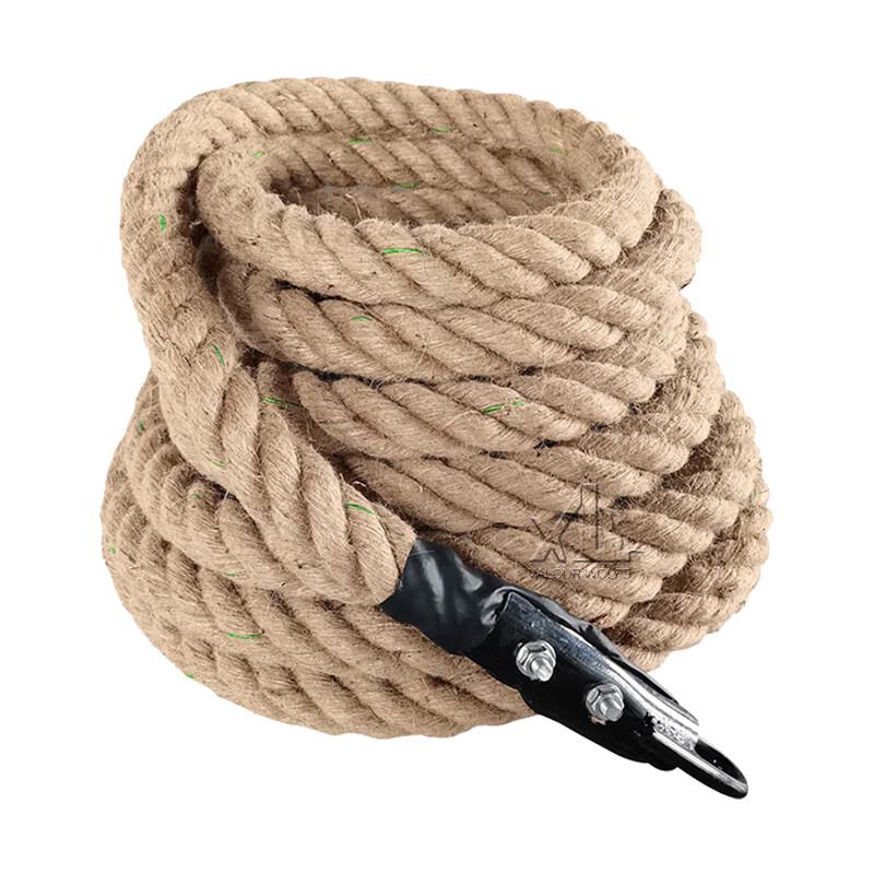 Hemp Strength Training Climbing Rope with Steel Core 8 meters