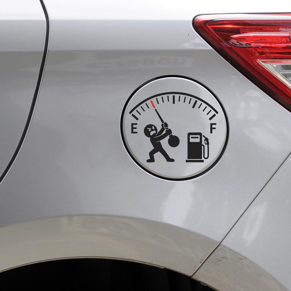 Lustiger Messgerät Zigarettenfigur Auto Kraftstofftank Verschönerung Dekoration Aufkleber