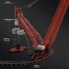 Non-Toxic Sk6000 Crane Building Blocks Heavy Ring Crane Remote Control Technology Bricks Model Desktop Ornaments Kids Toys Holiday Gifts