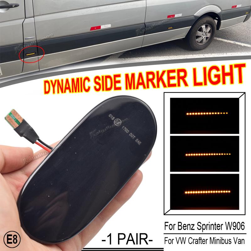 2pcs For Mercedes Benz Sprinter W906 2006-2018 LED Lamp Side Marker Light For VW Crafter Minibus Van 2006-2016 Car Accessories