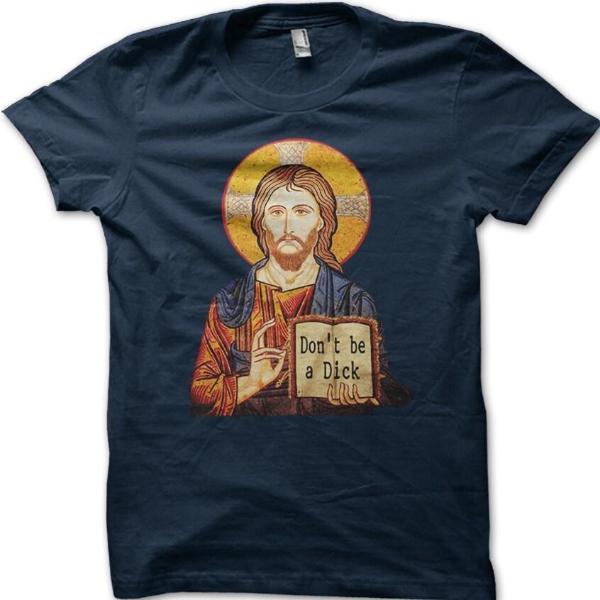 JESUS don t be a dick funny Christmas present gift xmass t-shirt 85090 S разноцветный