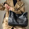 VITAFELICE Genuine Leather 2-Way Square Tote Bag for Women, 9003 (black)