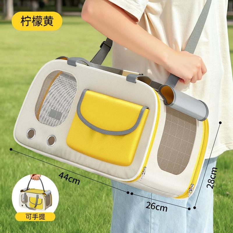 Cat bag out portable cat portable diagonal back large capacity bag ventilated and breathable light dog oversized pet bag