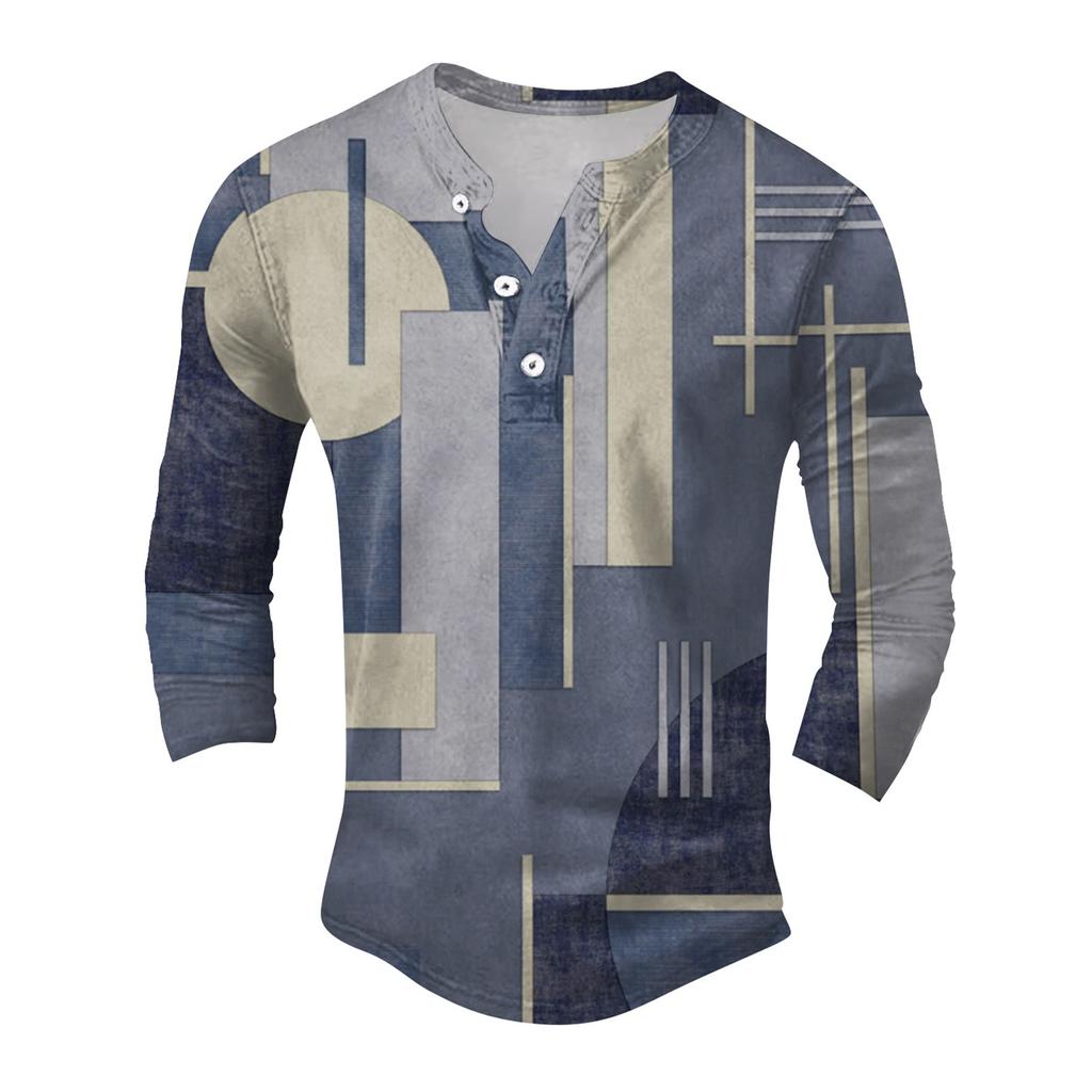 Herren T-Shirt Street Casual Fashion Langarmshirt