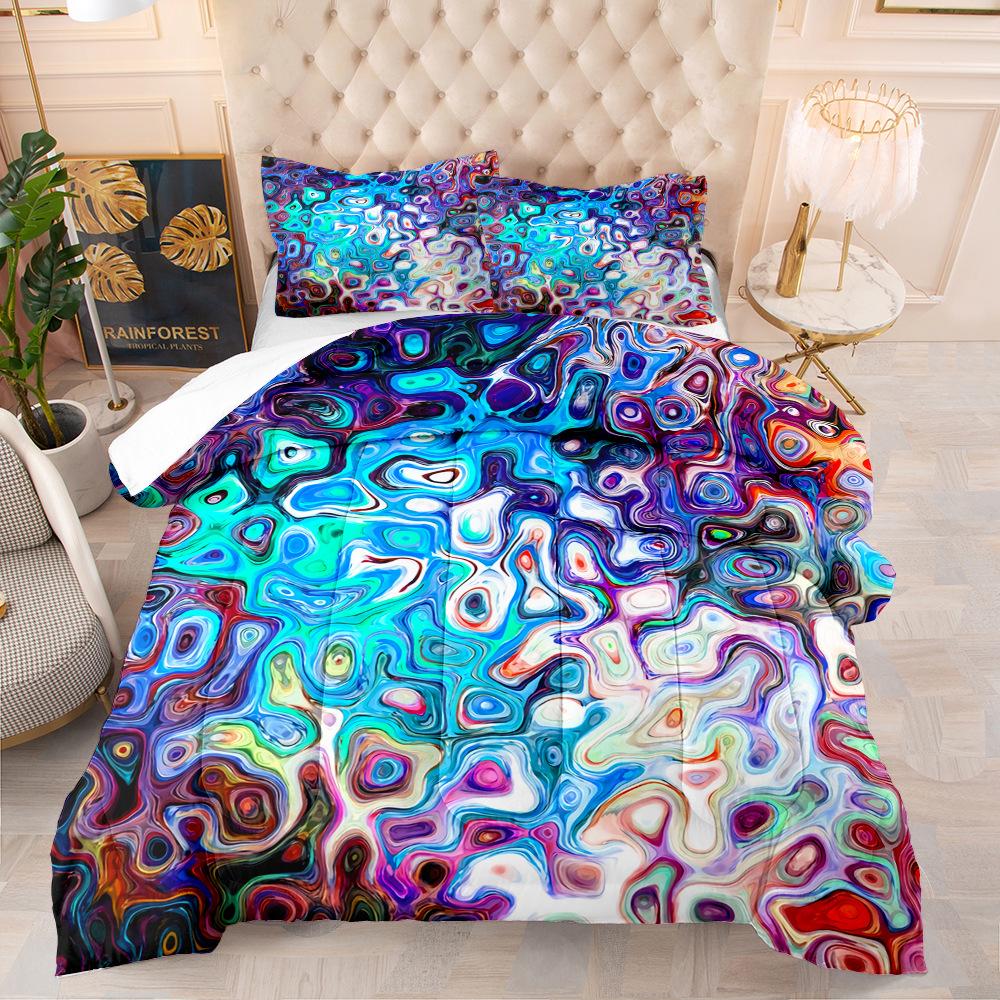 

Rainbow Color Graffiti Single Duvet Cover Set for Kids Boys Teen, Colored Bedding Set Duvet Cover for Ladies Bedroom Decoration 100x135cm 2pcs&Duvet Cover