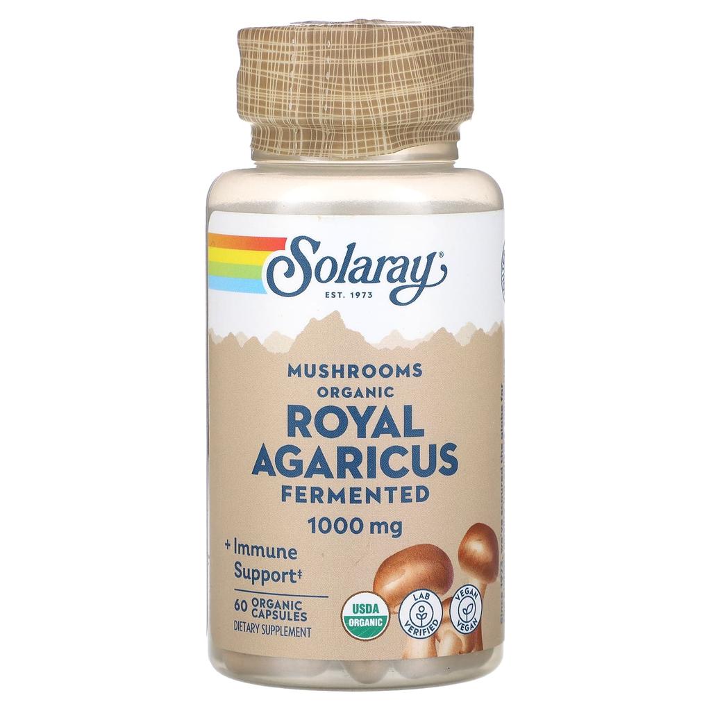 Fermented Royal Agaricus Mushroom Organic Capsules 60 (500Mg Per Capsule)