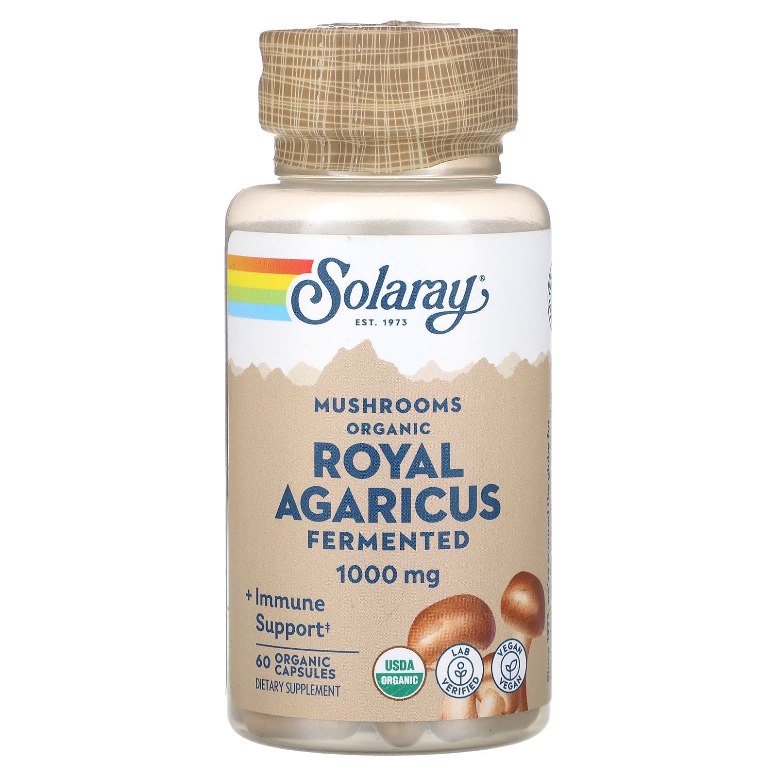 

Fermented Royal Agaricus Mushroom Organic Capsules 60 (500Mg per Capsule)