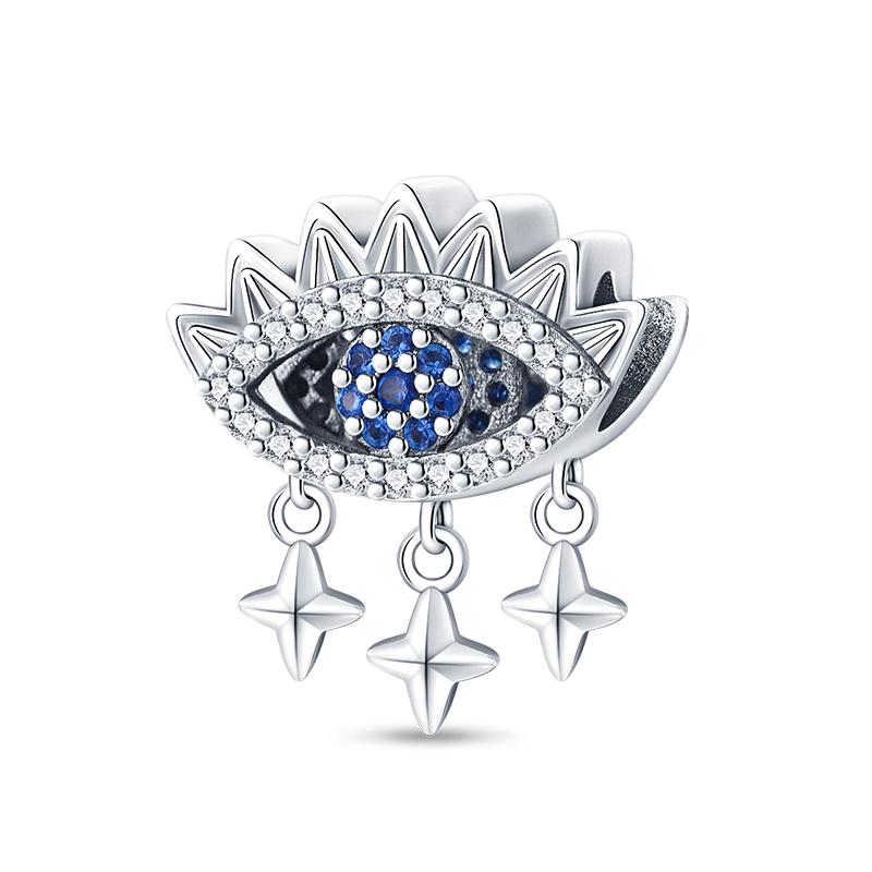 Genuine copper Classic Palm Devils Eye Charm Bead Charms Bead Charms Ideal For Women Male Compatible With 3mm Authentic Bracelets Fine Do It Yourself