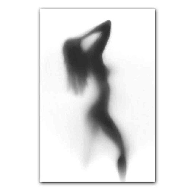 Modern Fashion Abstract Art Printing Canvas Painting Hazy Figure Poster Living Room Corridor Home Decoration Painting Wall No Frame