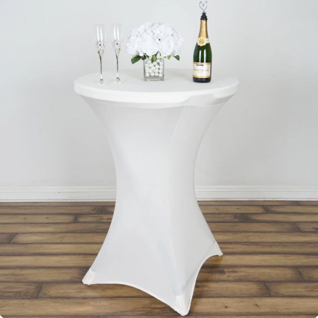 Tablecloth Cover for a Cocktail Bar Table White 80X110Cm [25F]