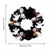 45cm Halloween Ghost Wreath Mesh Ribbon Decorative Door Hanging Halloween Party Indoor Outdoor Decoration