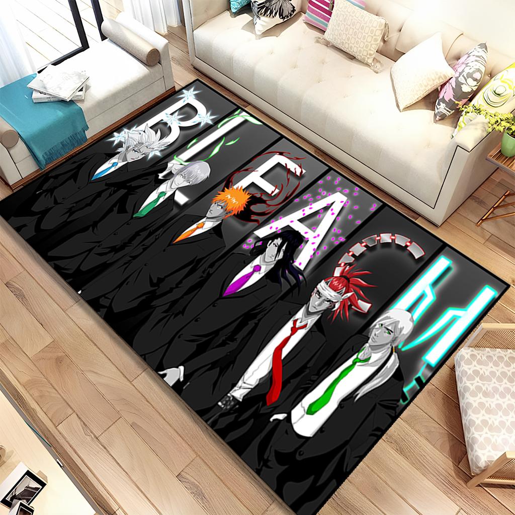 3D Anime Bleach Japan Cartoon Area Rug,Carpet Rug for Home Living Room Bedroom Sofa Doormat Decor,kids Non-slip Floor Mat Gift
