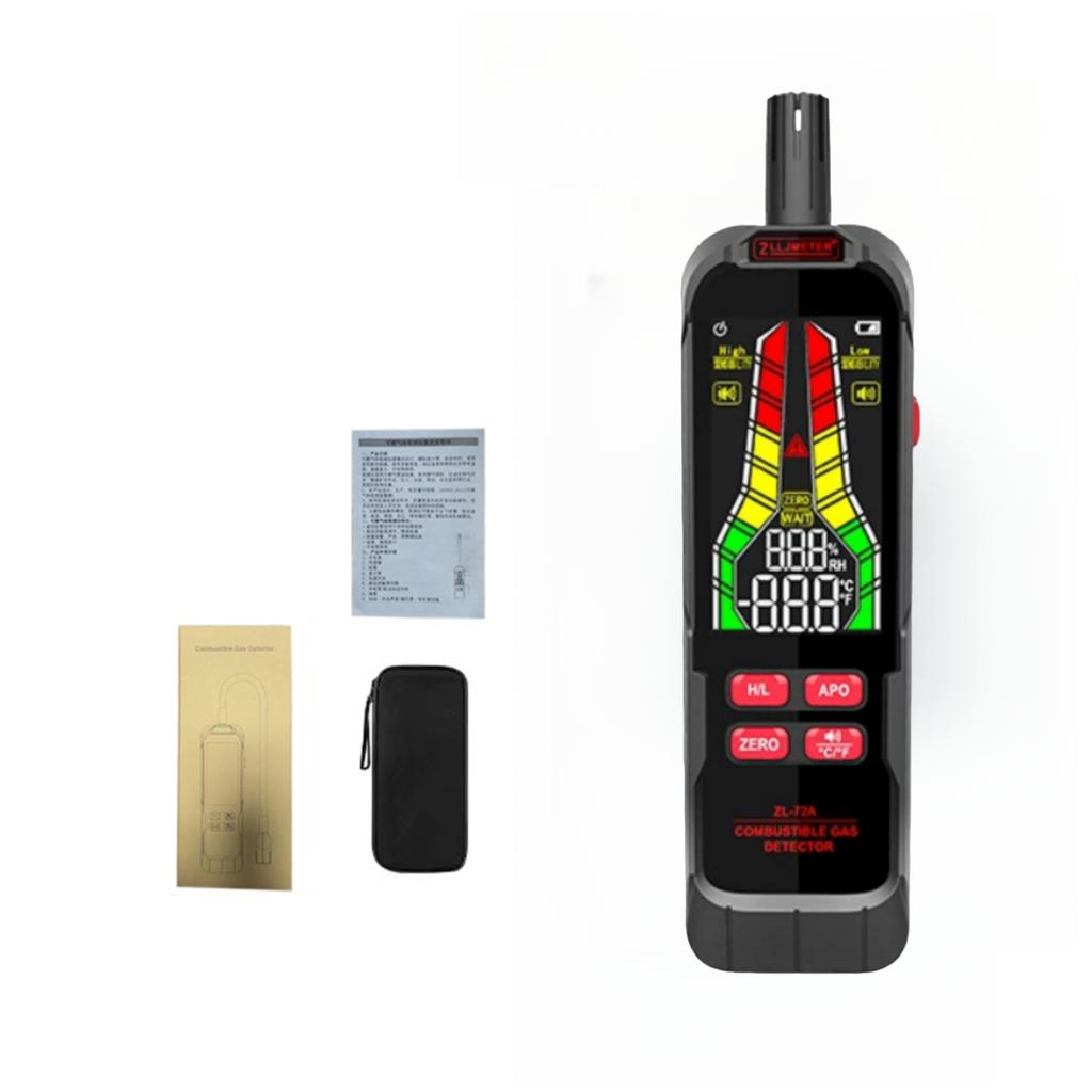 Handheld Combustible Gases Leak Detector Natural Gases Leakage Tester Portable Combustible Gases Concentration Analyzer Meter with Sound Light Alarm