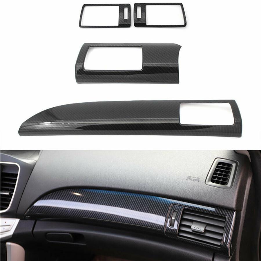Carbon Fiber Look Front Air Outlet Frame Cover Trim For Honda Accord 13-17