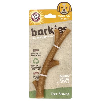 Bakiryu, Chewable Tablets, Dental Toy for Dogs, Tree Branch, Bacon, 1 Toy