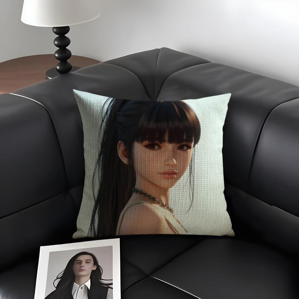 S-Stellar Bladee Game Cushion Cover Natural Linen Organic Fabric Double-Sided Printing Sofa Home Decor Gift Pillow Case