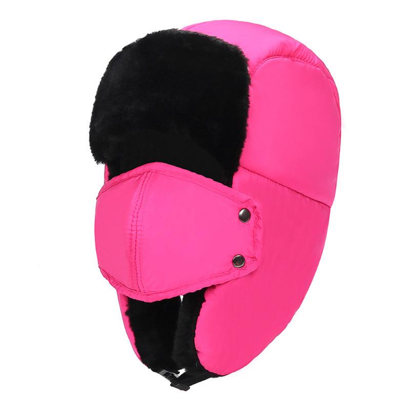 Unisex Winter Earflap Warm Russian Face Mask Ski Cap Outdoor Aviator Trapper Hat