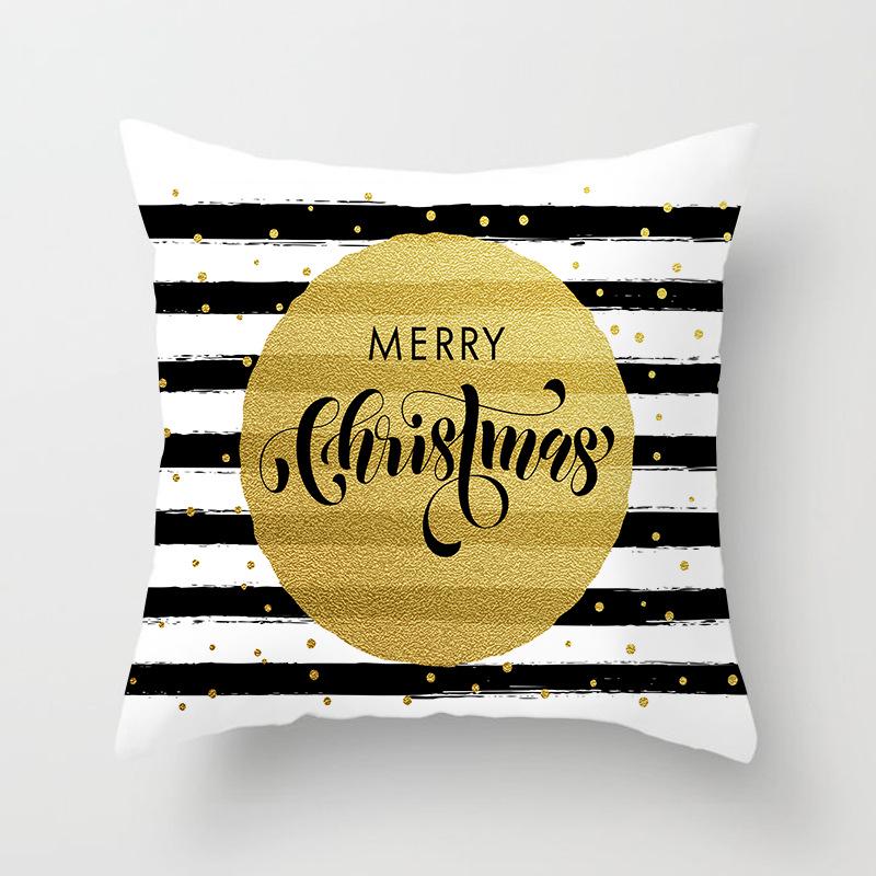 Christmas Golden Series Festive Decoration Pillowcase Home Sofa Car Pillow Cushion