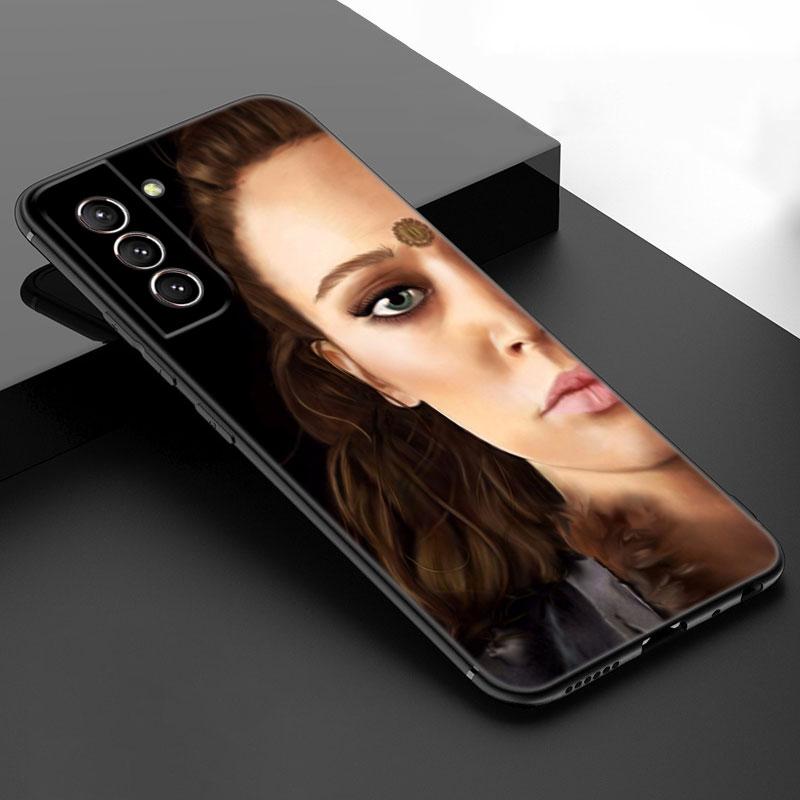 Heda Lexa The 100 Black Silicone Phone Case For Samsung Galaxy S23 S21 S20 FE S24 S22 Ultra S10E S10 S9 S8 Plus