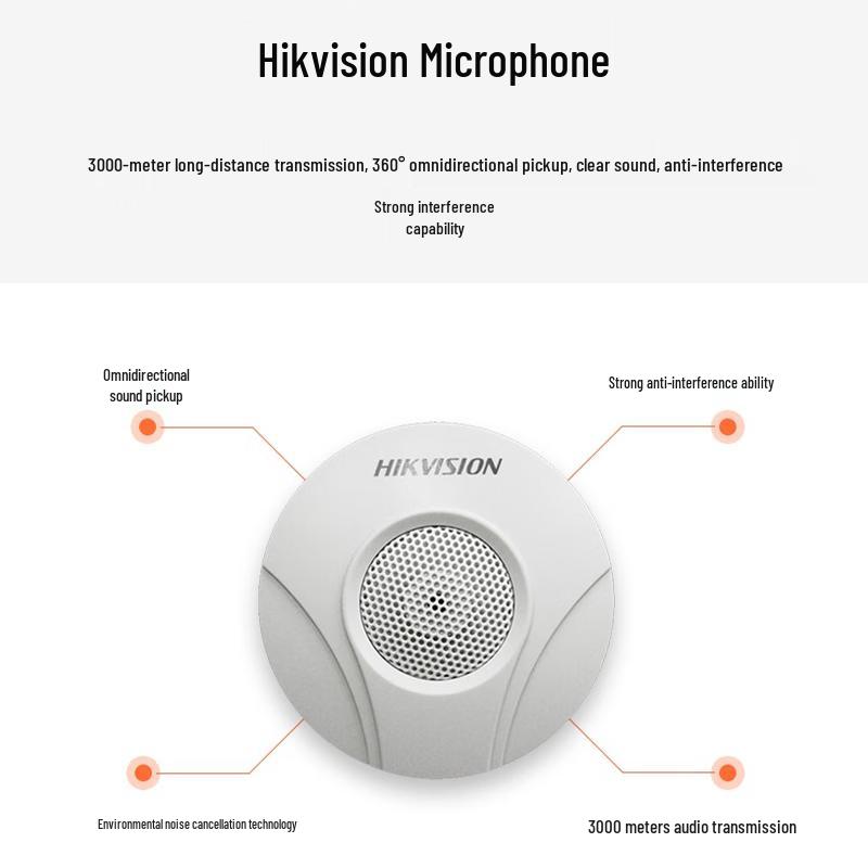 Hikvision High-Fidelity Audio Pickup for Security Cameras CN plug (adapter included)