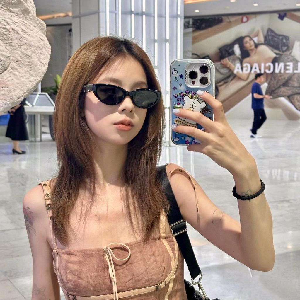 2024 Trendy GM Plate Sunglasses for Women, Slimming Korean Style, Xiaohongshu-Inspired, Dada Fashion, Void Aesthetic