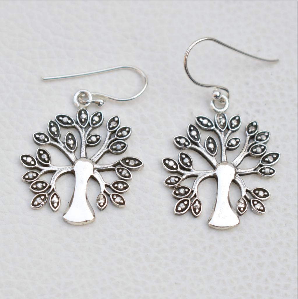 925 Sterling Silver Tree of Life Earring, Handmade Earrings, Birthday Gift, 925 Sterling Silver Earrings