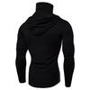 Men's Winter 2021 Skull Print Hoodie with High Collar and Long Sleeves