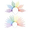 1PC Hair Hoop Fashion Hairband Exaggerated Sun Rainbow Colorful Headpiece Creative Goddess Halo