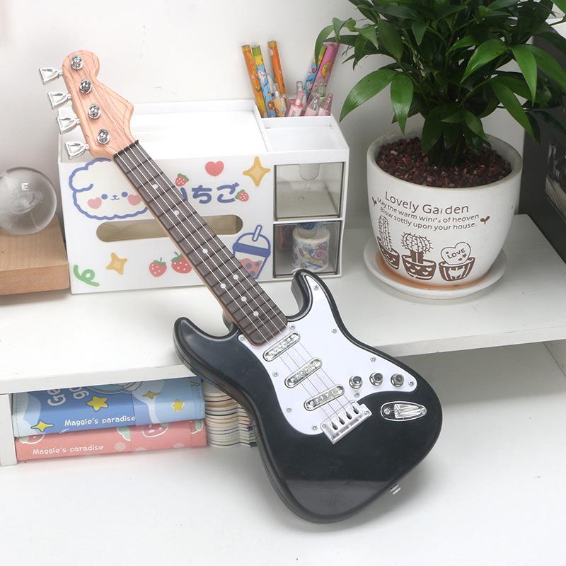 Children'S Rock Electric Guitar Toy Multi Functional Instrument Pullable String Electric Guitar Toy Music