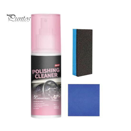 

Защитный спрей для салона автомобиля, пятновыводитель с губкой, безопасный ингредиент, легкое применение, полирующий очиститель, набор спреев-восков A