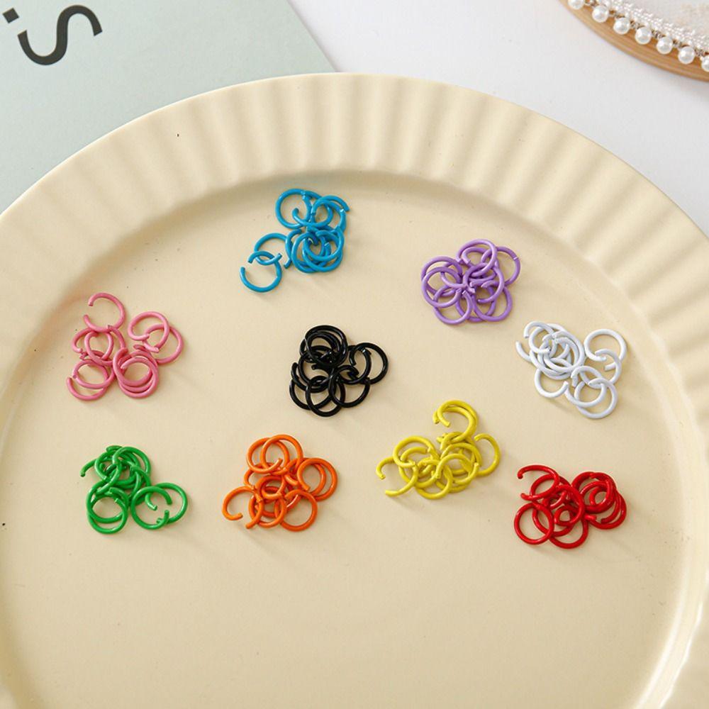 10PCS Jewelry Making Connecting Ring Open Rings Baking Paint Open Loop  DIY Jewelry