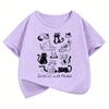 Cat Are Best Friends Design Printed T Shirts Short Sleeve Kids Childrens Tshirt Boys Girls Summer Spring Casual Top Tee Shirt