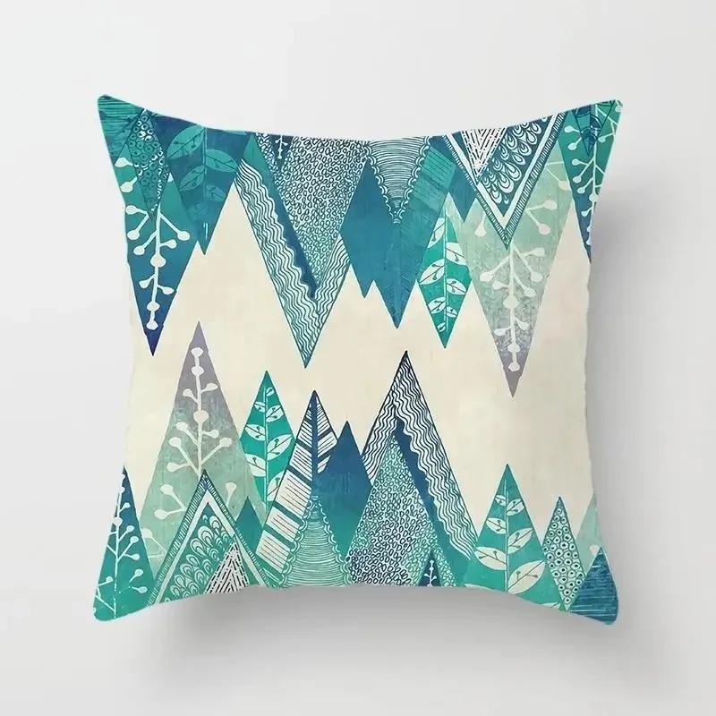 Simple Green Pattern Decorative Pillowcase Car Ornaments Office Living Room Sofa Home Pillowcase