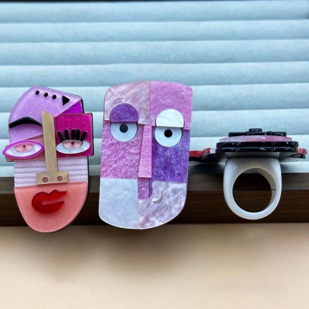 Finger Circle Acrylic Abstract Ring Waterproof Modern Lady Finger Circle  Festival Gifts