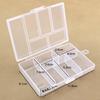 1pc 6 Grids Compartments Plastic Transparent Organizer Jewel Bead Case Cover Container Storage Box For Jewelry Pill Coin Sundry