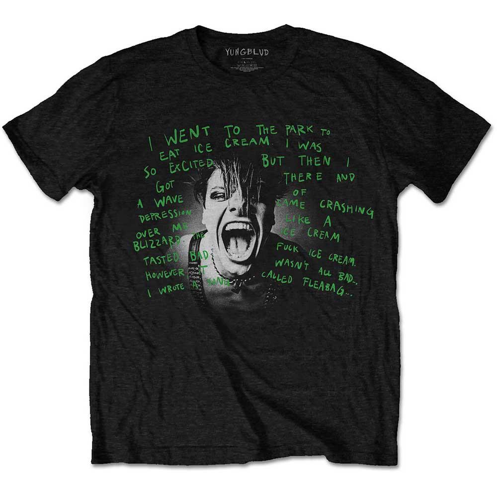 Men s Yungblud Lyric Photo T-shirt Large Black 4XL