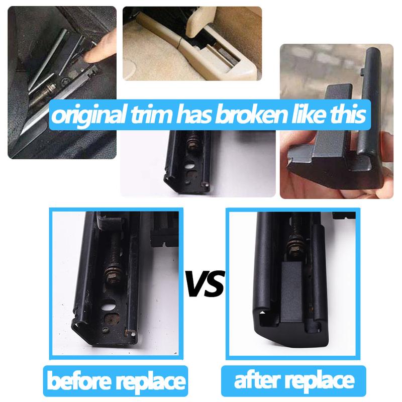 4-teiliges Set Autositz-Gleitschienen-Motorhaubenschienenverkleidung für BMW 5 7er F10 F11 F01 F02 520 523 525 528 530 730 740 750 760