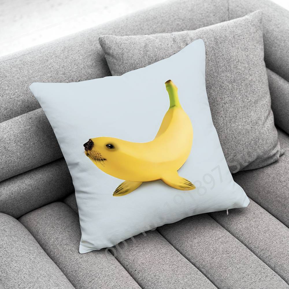 Seal Sea Cute Funny Throw Pillow Case For 50x50cm 40x40cm 55x55cm 45x45cm 30x30cm Square Bedroom Pillowcase Cover