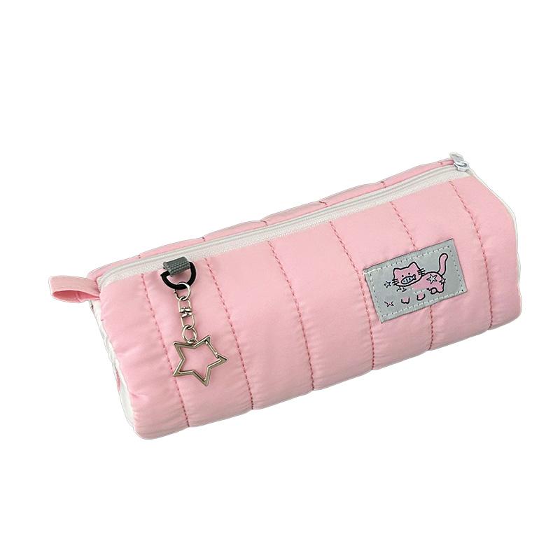 

Сумка-чехол для ручек Рулонная сумка-пенал для карандашей Органайзер большой емкости Портативная косметичка Студенческие принадлежности Школьные принадлежности розовый