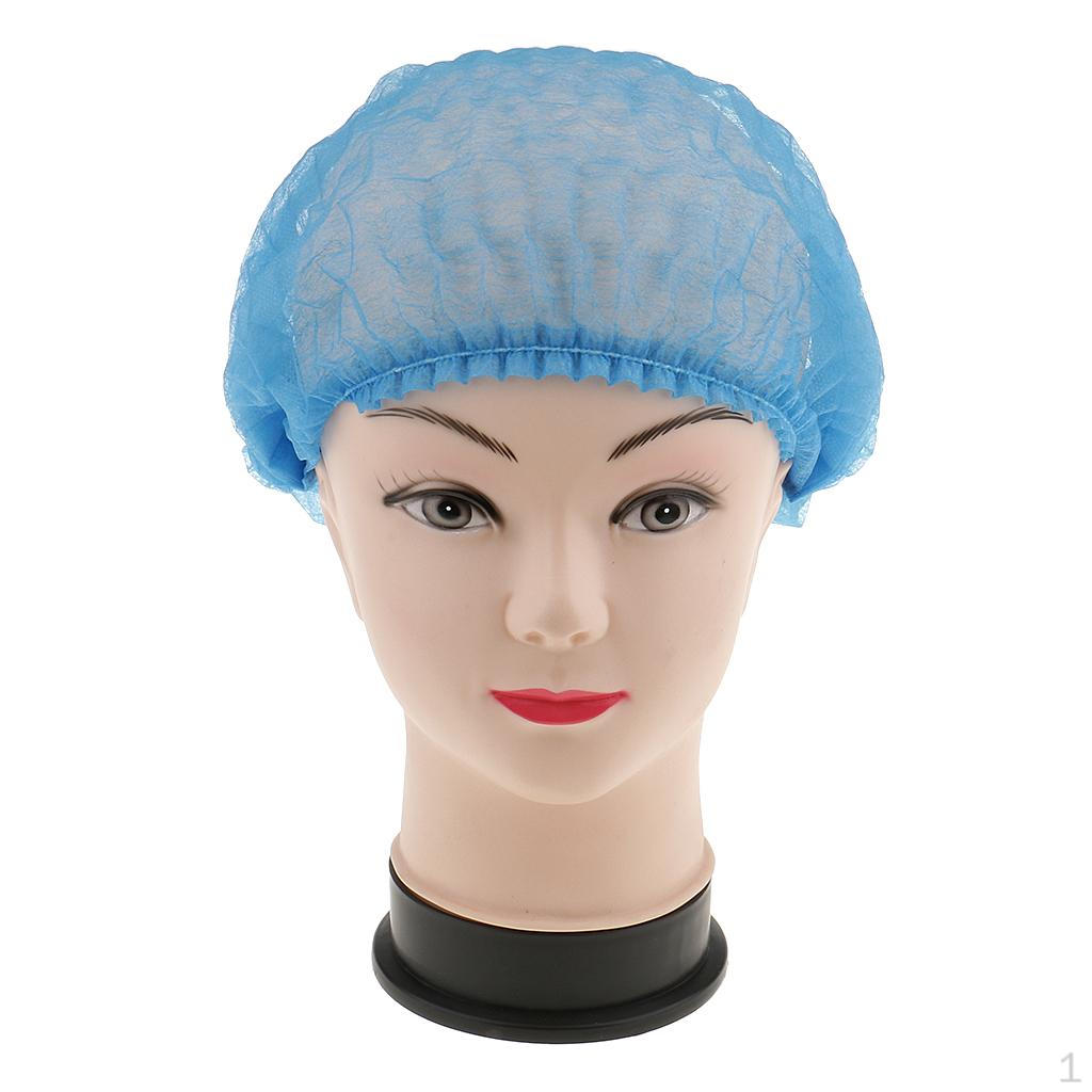 10 Pieces Elastic Disposable Non-woven Net Caps Catering Cap