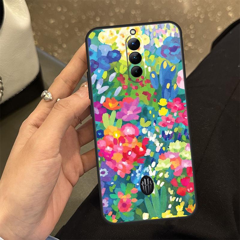 Colourful Flower Painting Art Case For ZTE Nubia Red Magic 11 10 9 8 8S 9S 10S Pro Plus 6 7 6S 7S RedMagic 10 Air Cover