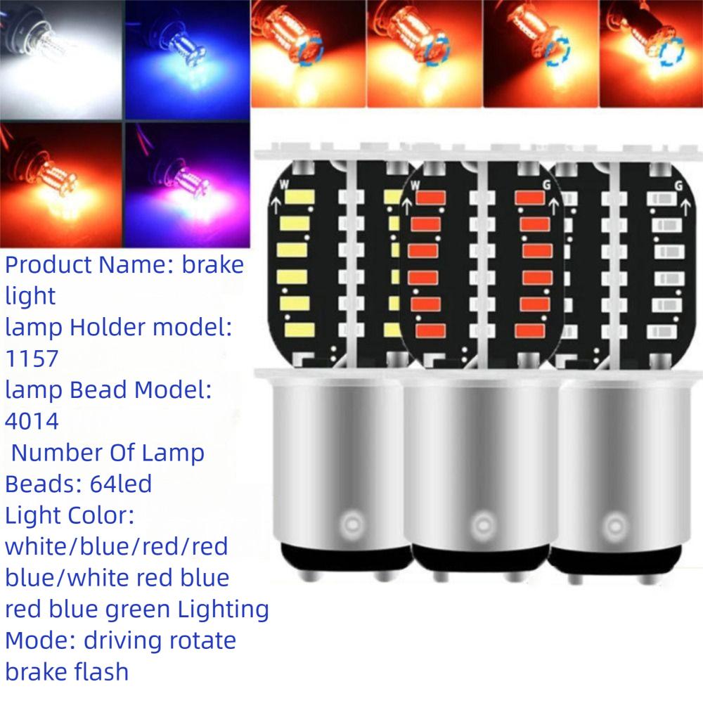 64SMD Strobe Brake Light 1157 LED Easy To Install Motorcycle Turn Signal Tail Lamp Long-life Rotating Explosion Flash