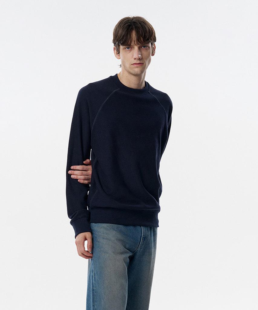 TAILDERN Jonze Cotton Reglan Sweatshirts Navy