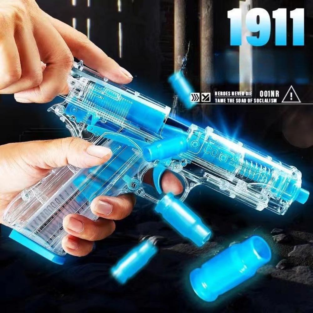Tactical Luminous Toy Gun Transparent Shell Ejecting Soft Bullet For Kids Boys Adults Airsoft Pistol Children Birthday Gift