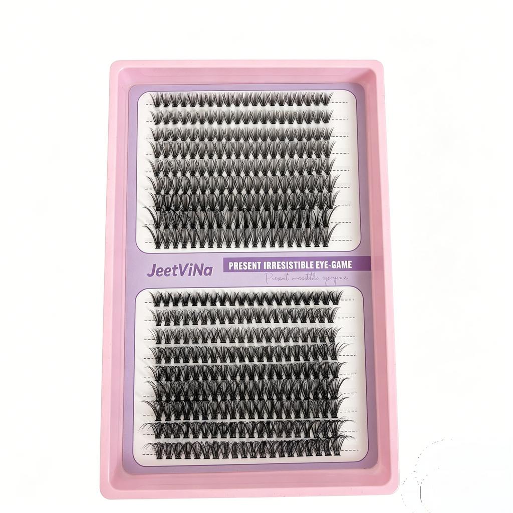 False Eyelash Set Glue Single Cluster Dense Glue-Free Exaggerated Super Long Whole Large Capacity Eyelash Book