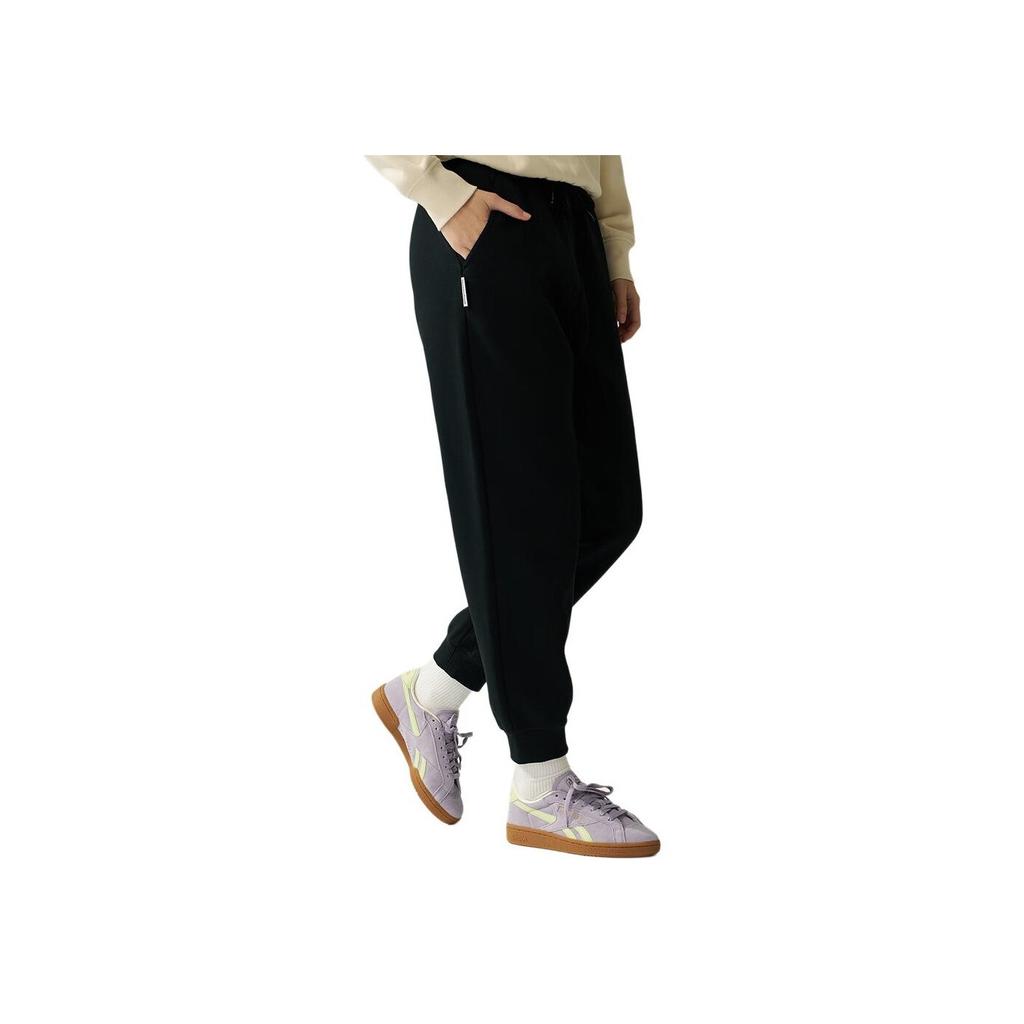 Reebok Casual Versatile Comfortable Knitted Sports Pants Unisex Pants Black 24FRM604WGH0
