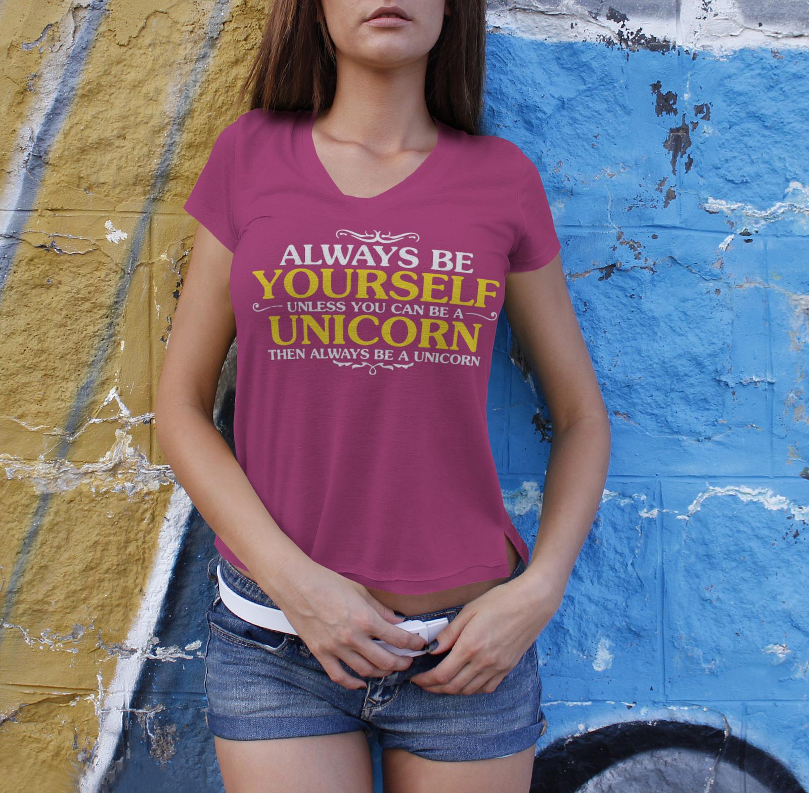 Always be a Unicorn T-Shirt Mens Womens Tees Top - Unicorn tshirt XL